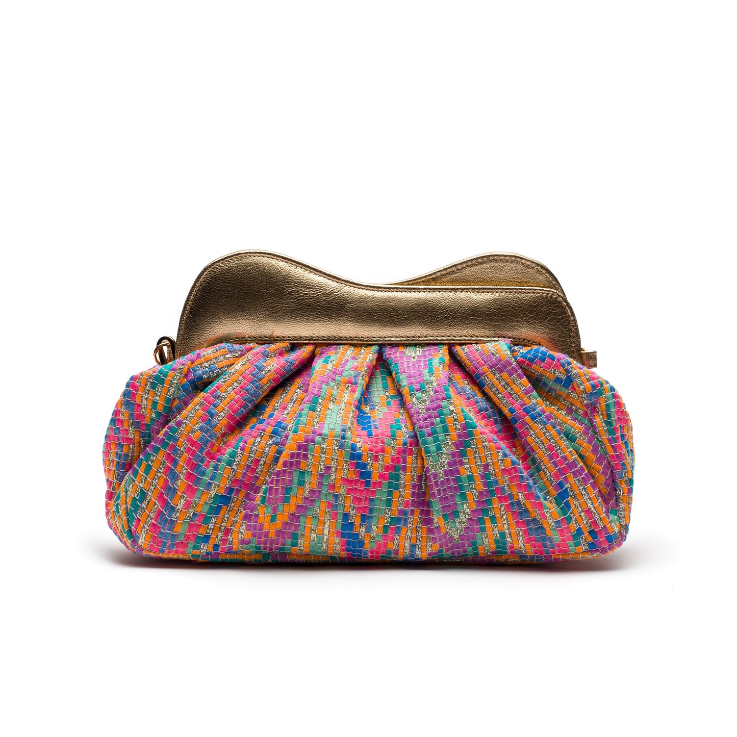 Alison- Multi Color Fabric Clutch