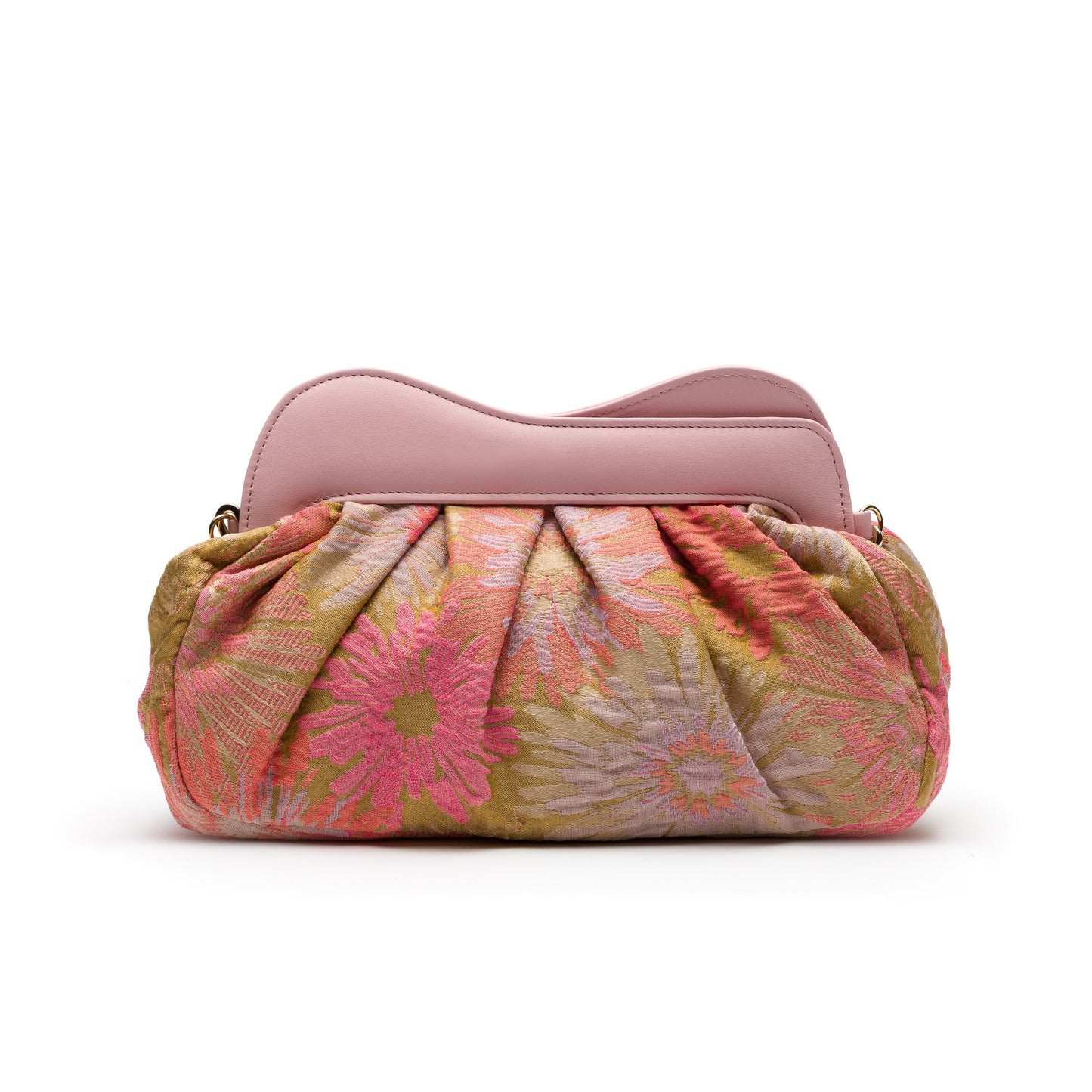 Alison- Pink Floral Fabric Clutch