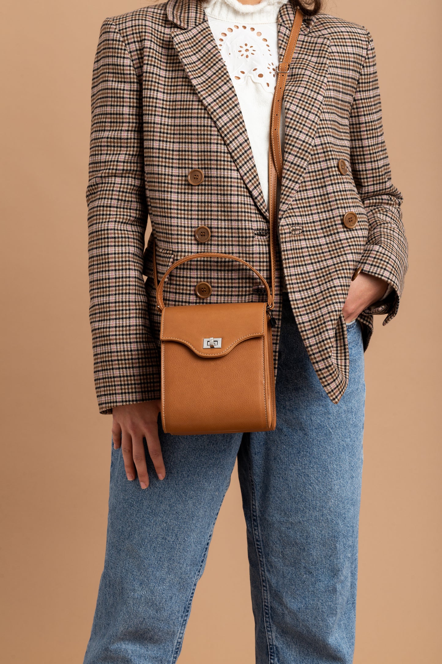 Cucci- Camel Leather Bag