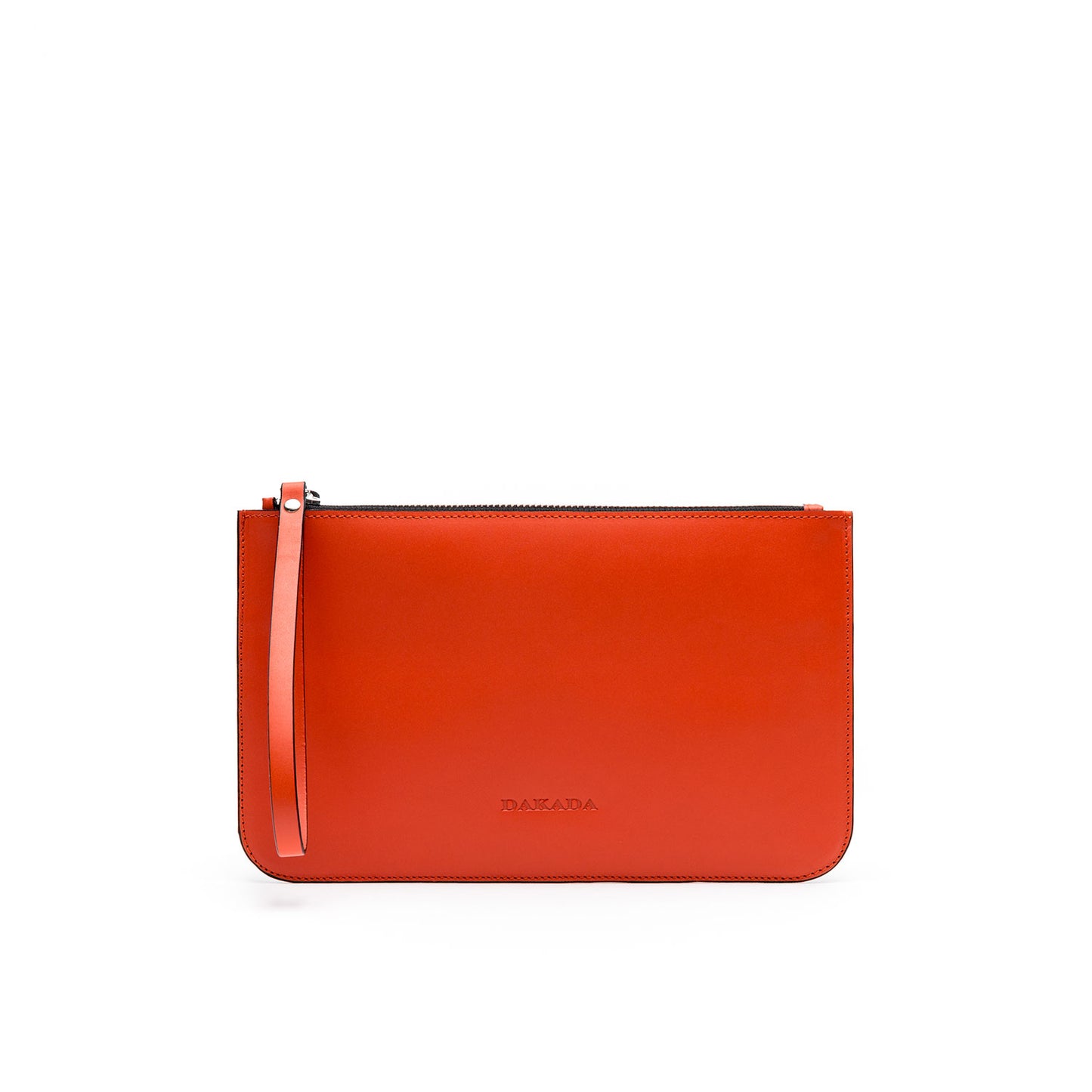 Brooklyn- Orange Leather with Black Trim