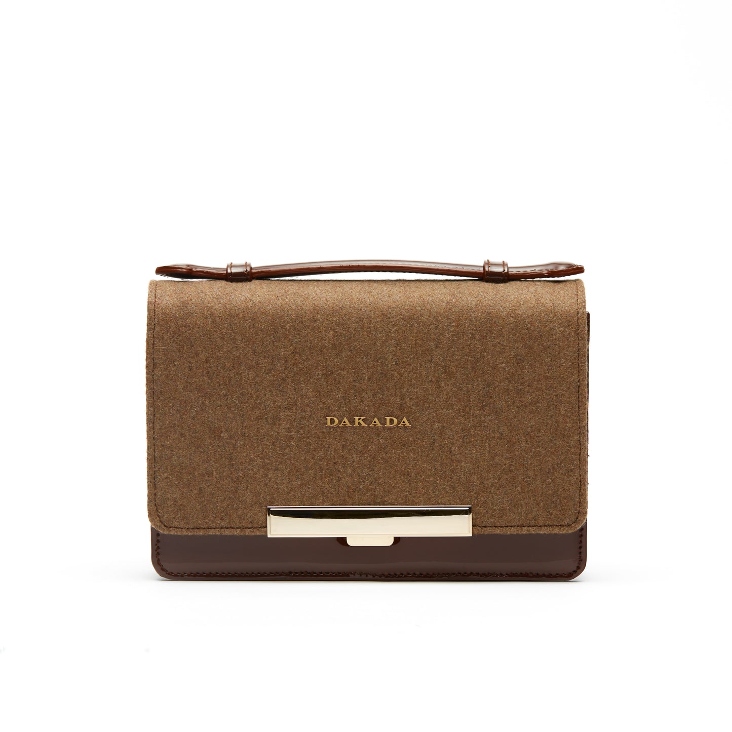 DKD Clutch- Brown Wool