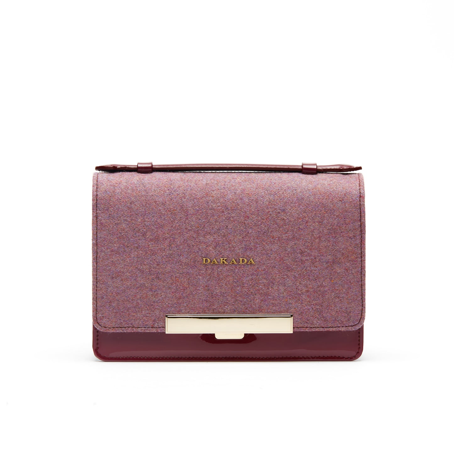 DKD Clutch- Burgundy Wool