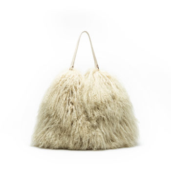 OGA- Beige Mongolian Lamb Bag