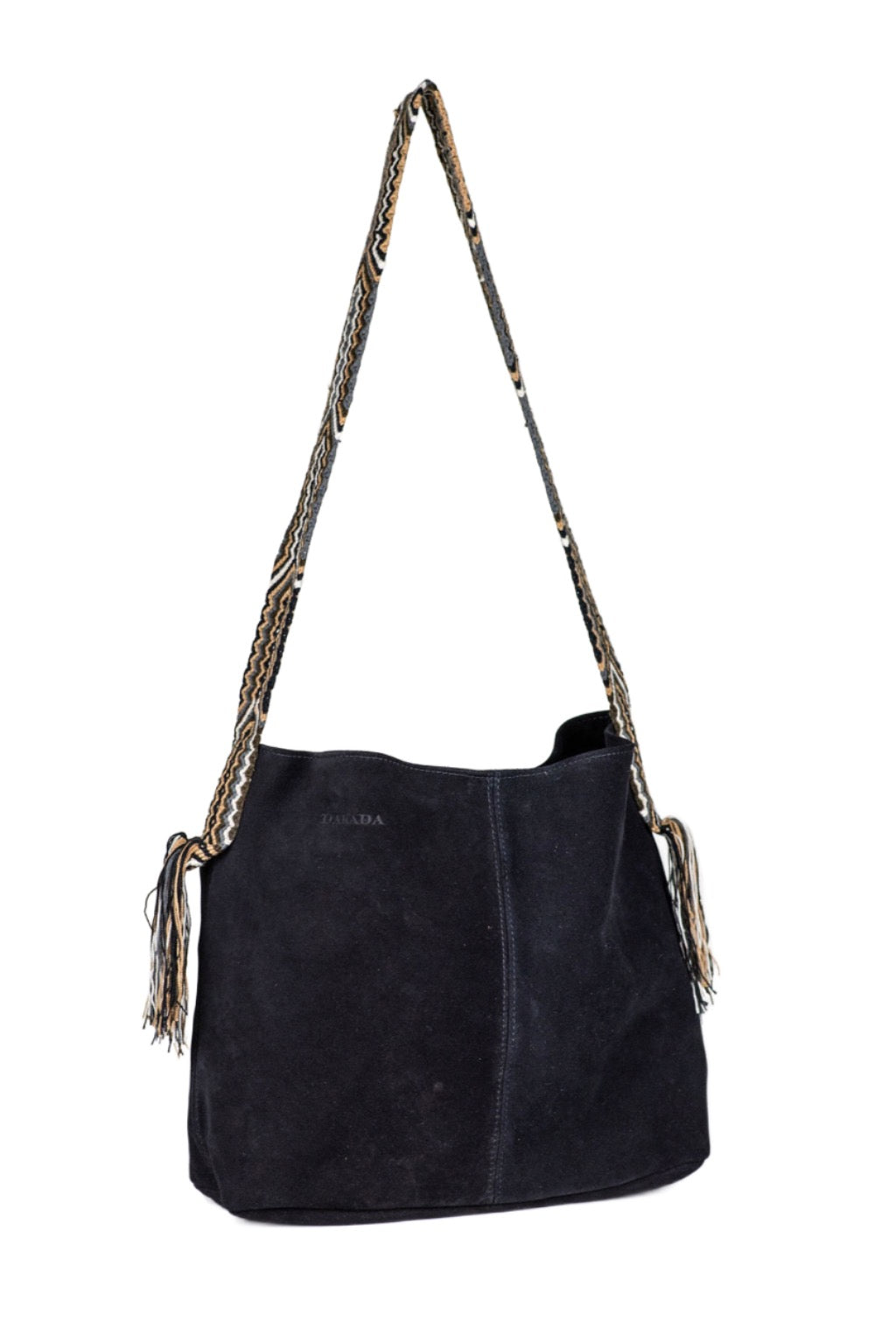 Sydney- Black Suede Boho Bag