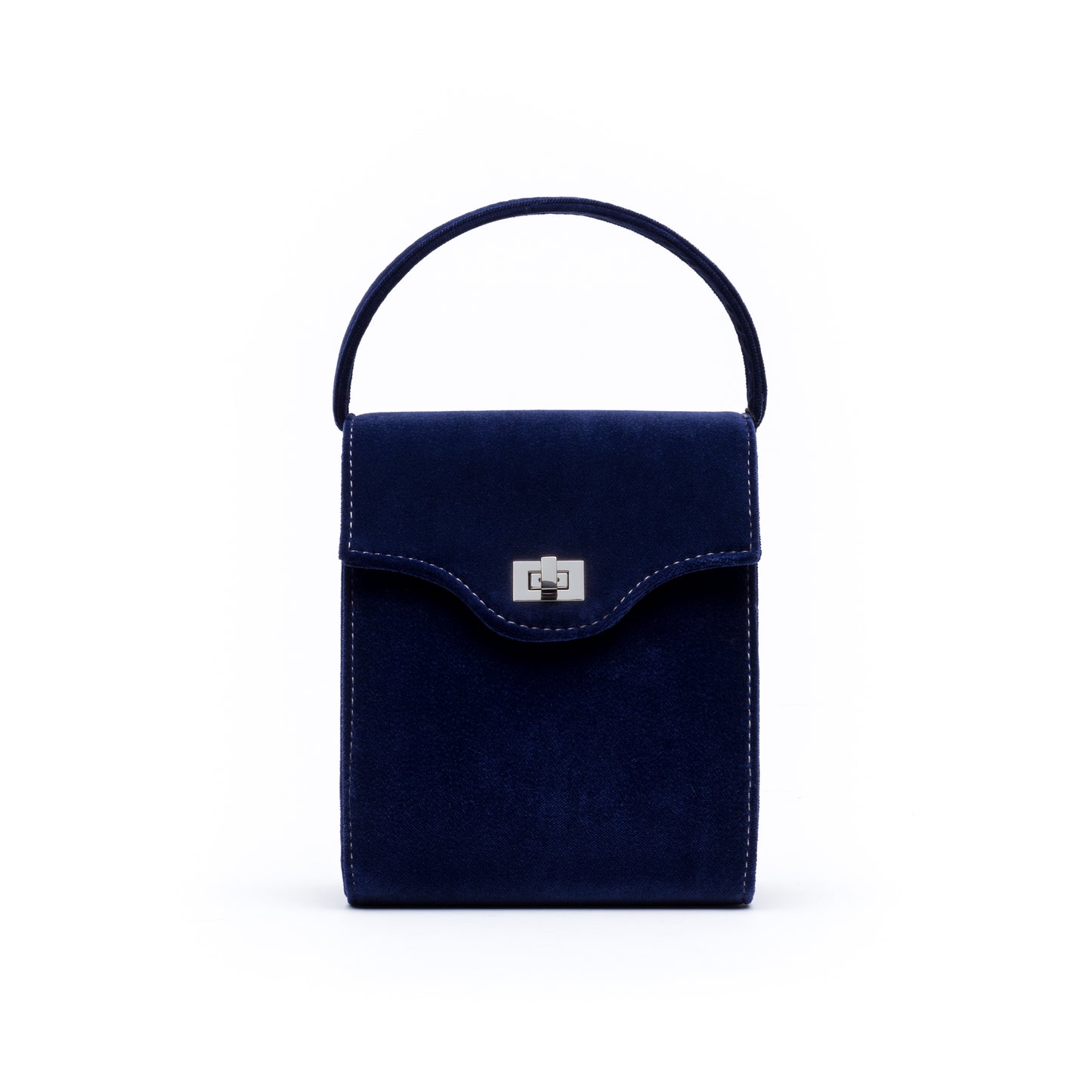 Cucci- Navy Blue Velvet Bag