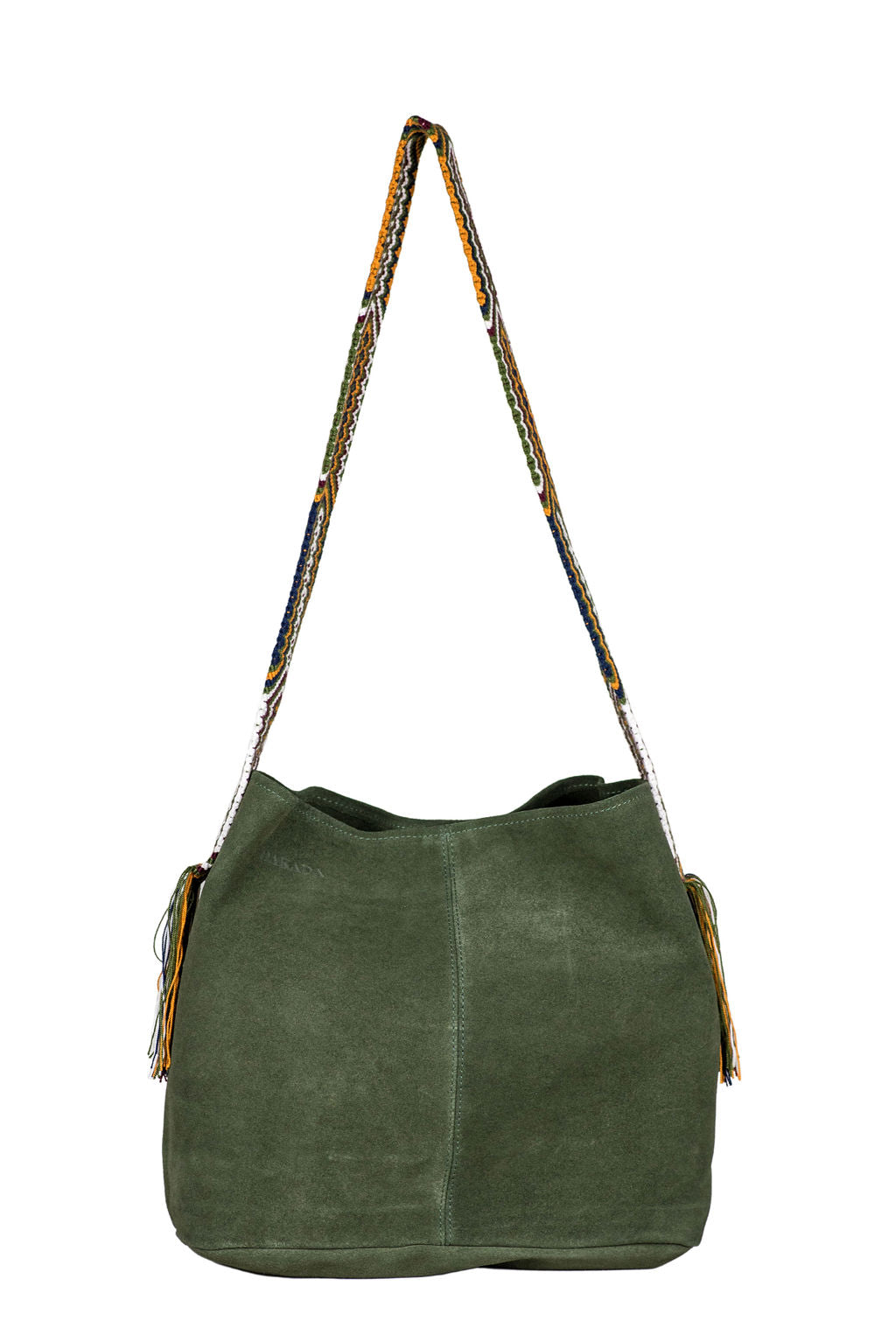Sydney- Green Suede Boho Bag