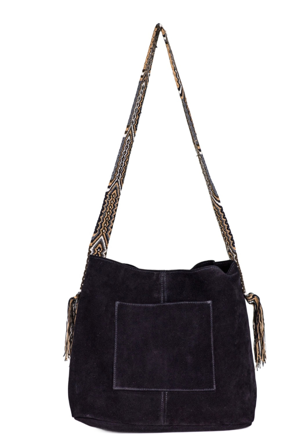 Sydney- Black Suede Boho Bag