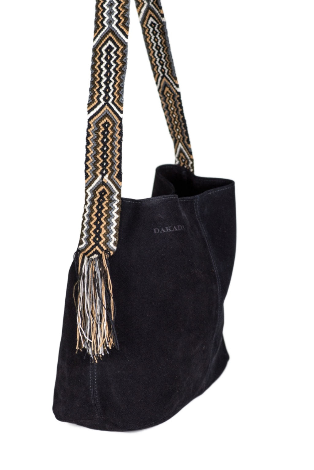 Sydney- Black Suede Boho Bag