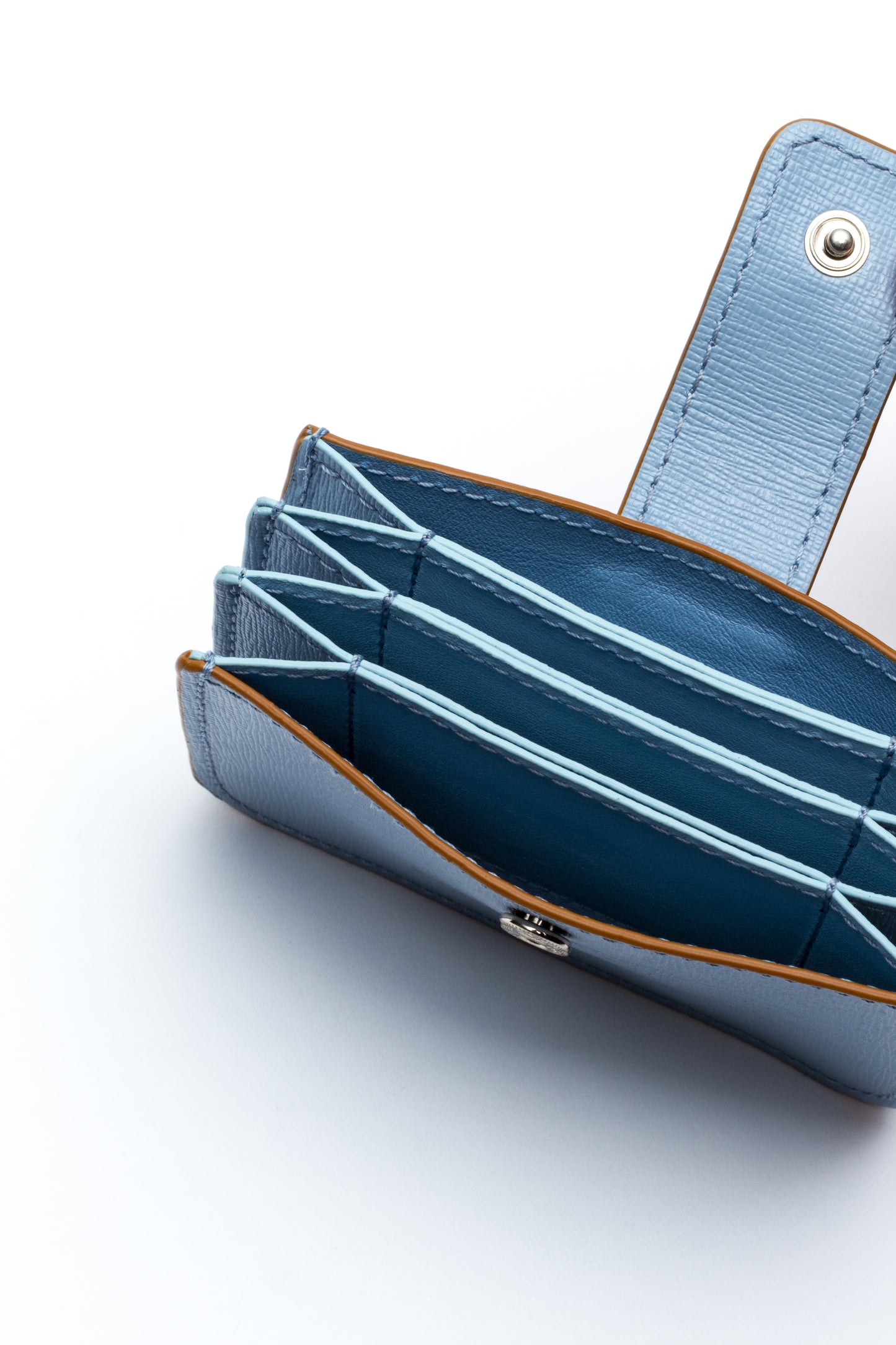 LA Card Holder- Blue Leather