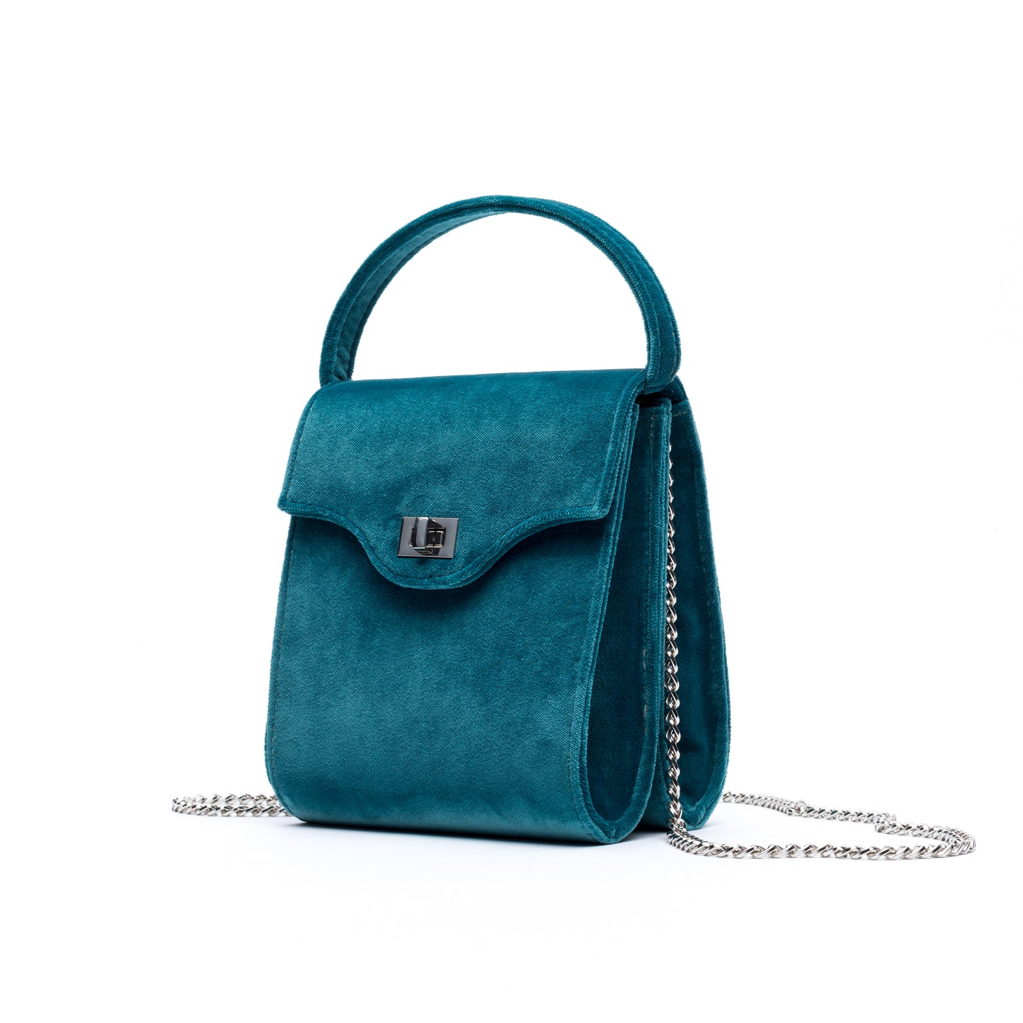 Cucci- Teal Velvet Bag
