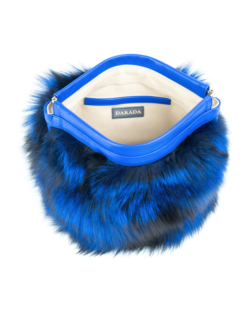 Paulita- Dyed Blue Fox Bag