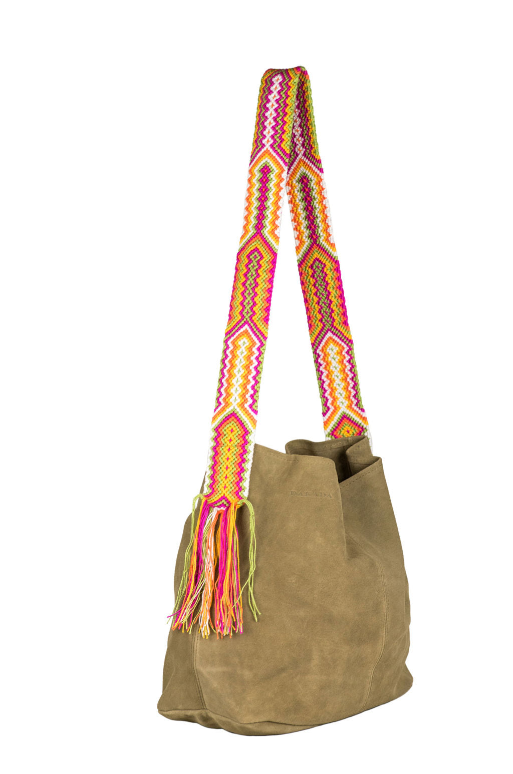 Sydney- Khaki Suede Boho Bag