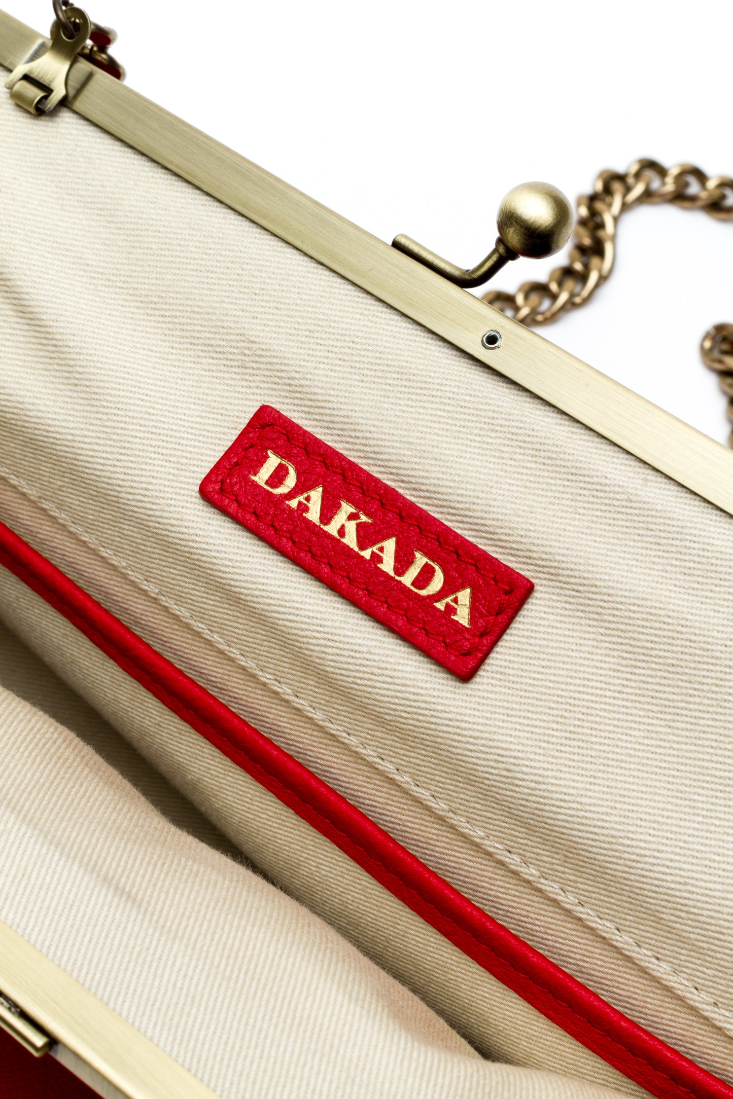 Caitlin- Red Leather Clutch