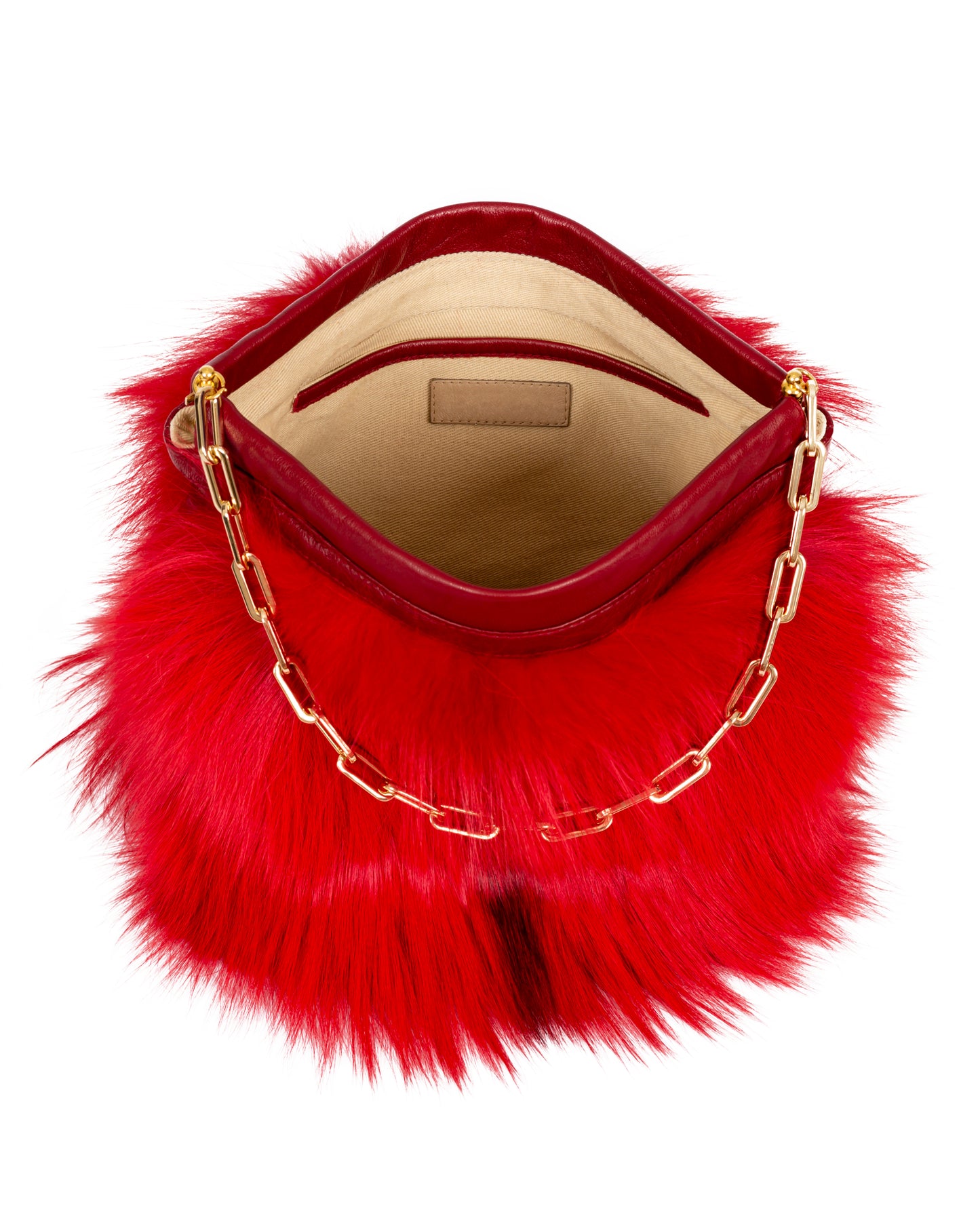 Paulita- Dyed Red Fox Bag