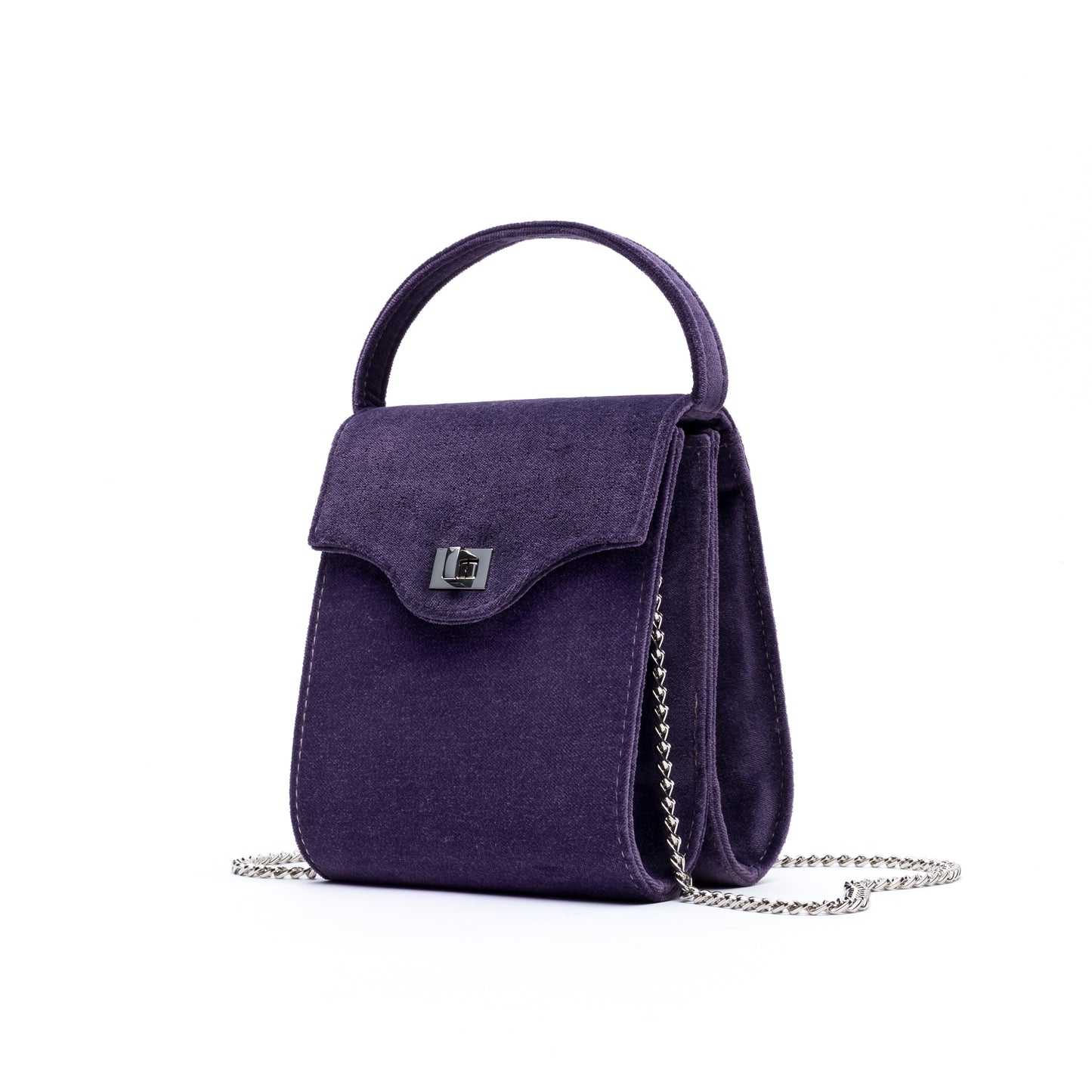 Cucci- Purple Velvet Bag