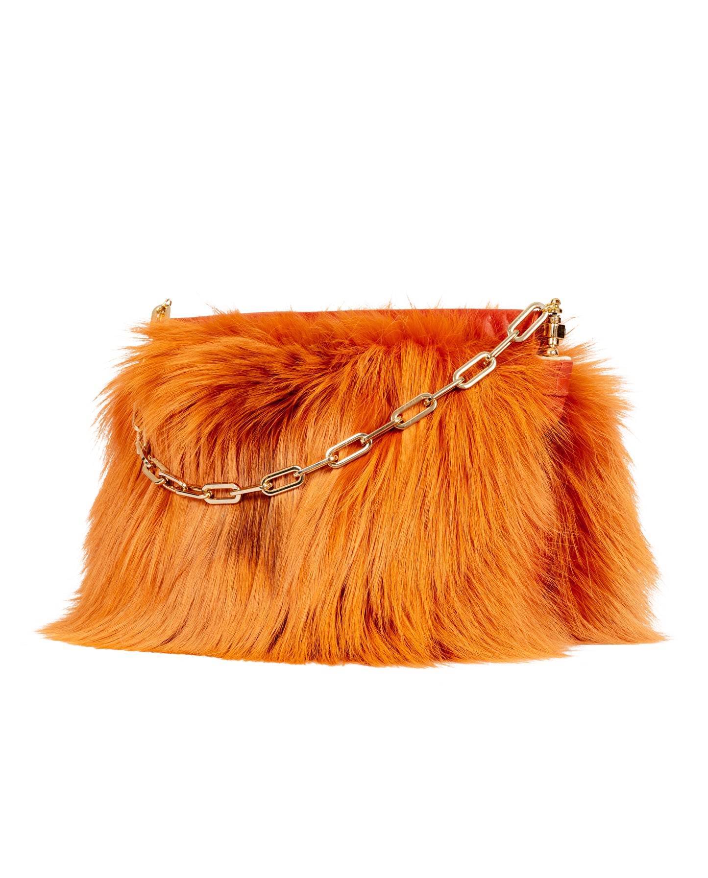 Paulita- Dyed Orange Fox Bag