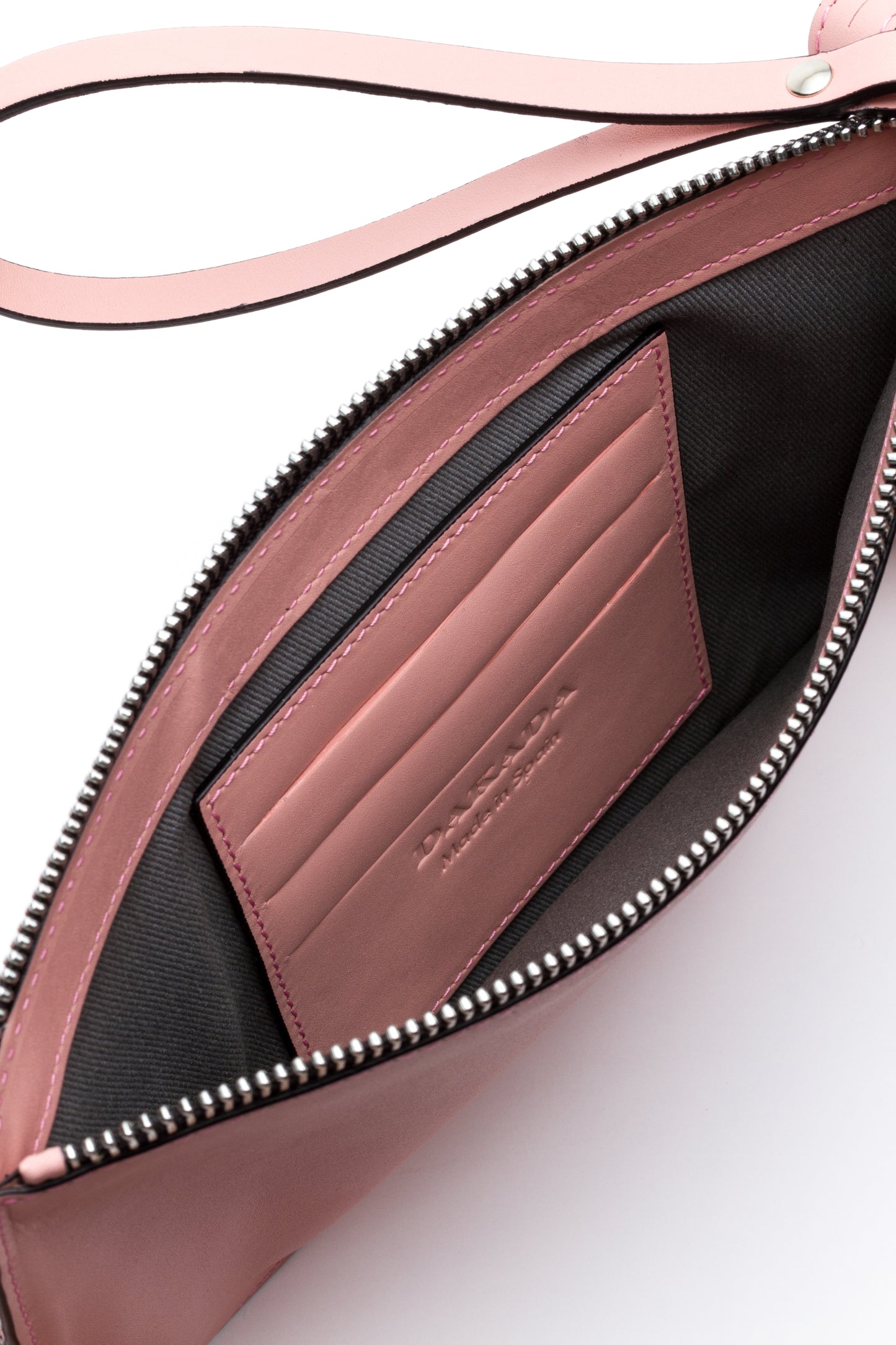 Brooklyn- Pink Leather with Black Trim