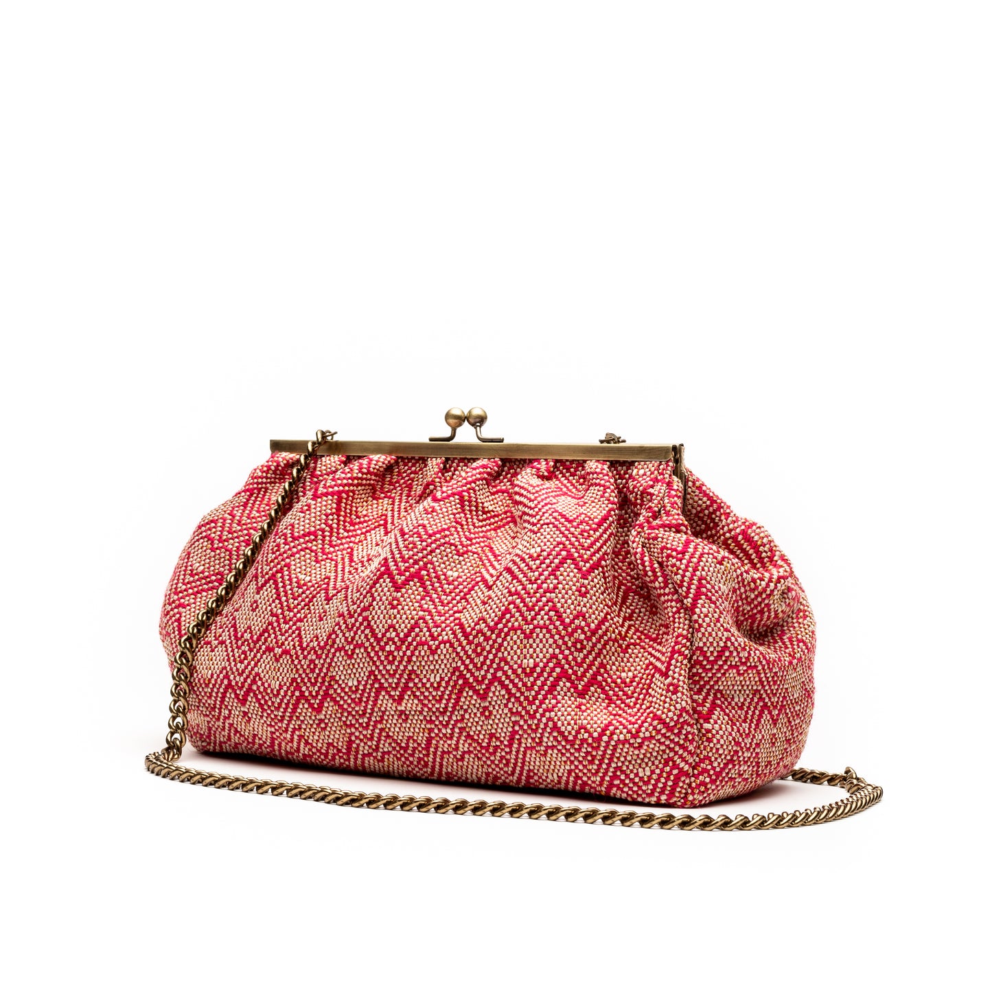 Caitlin- Red Multi Rafia Clutch