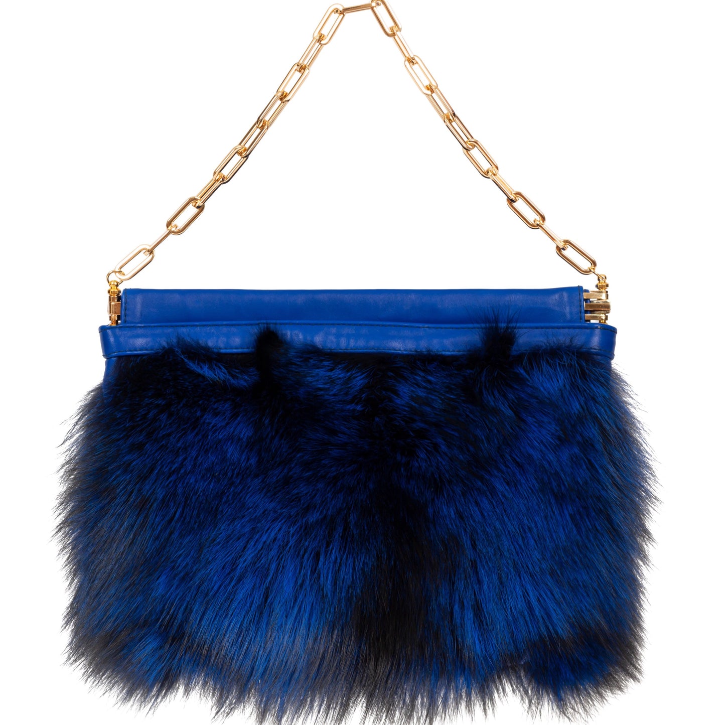 Paulita- Dyed Blue Fox Bag