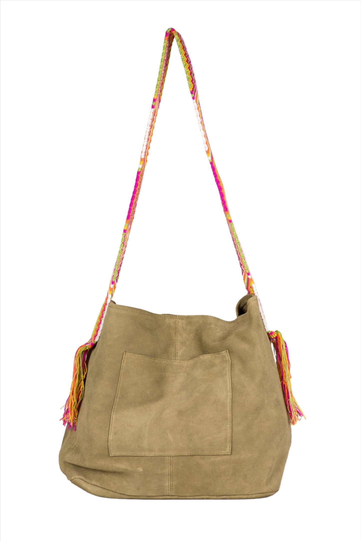 Sydney- Khaki Suede Boho Bag