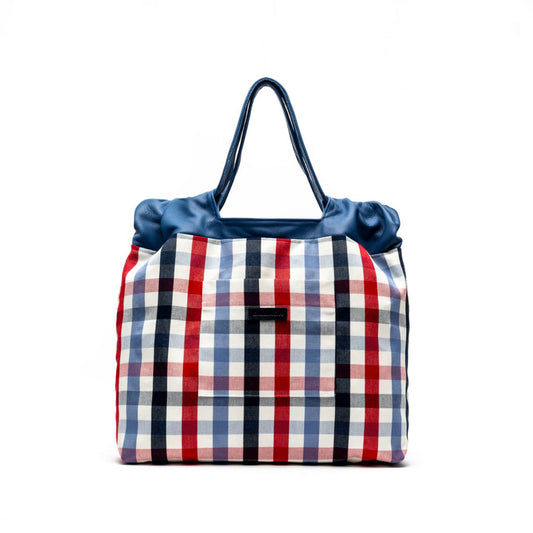 Maddy- Red, White and Blue Checkered Handbag