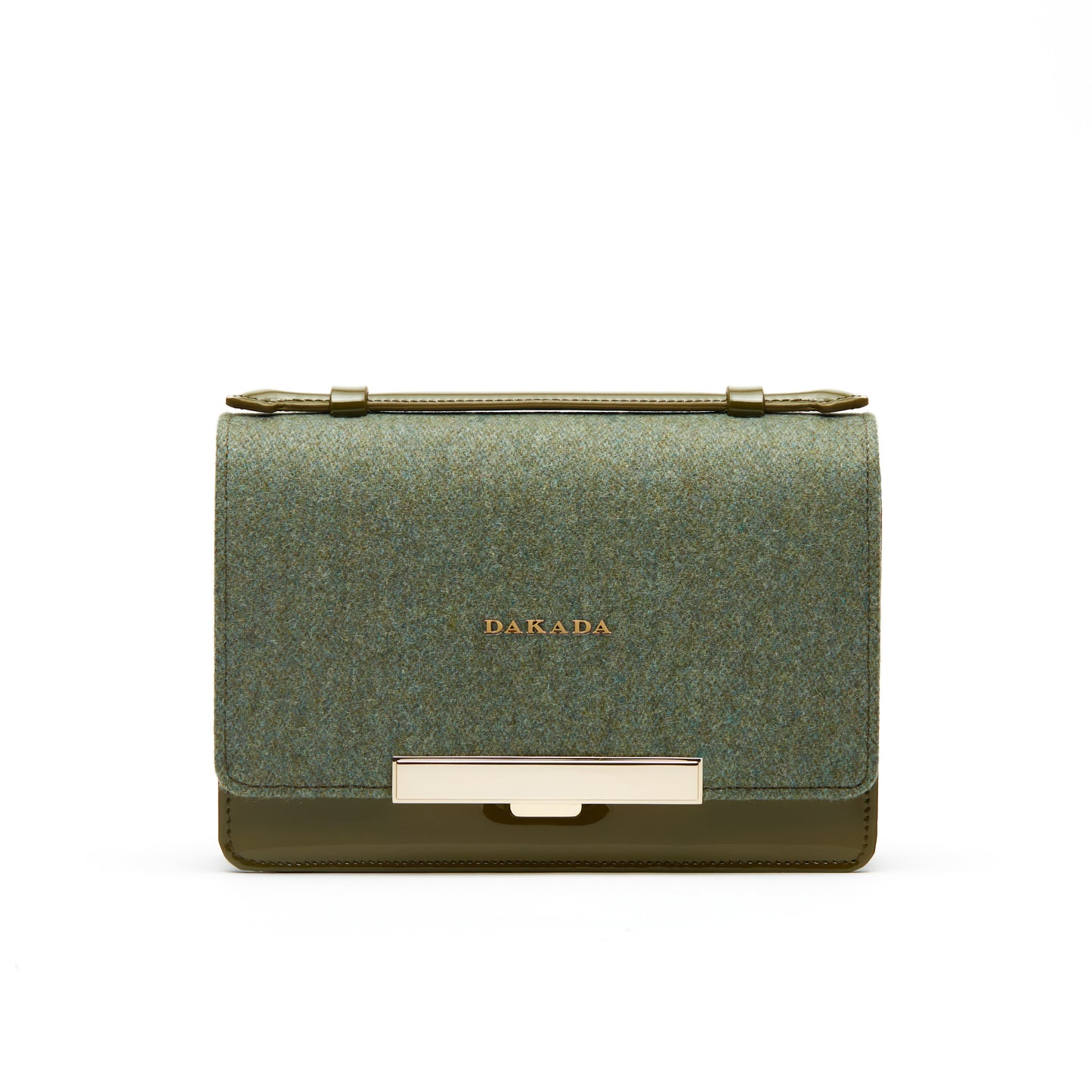DKD Clutch- Green Wool