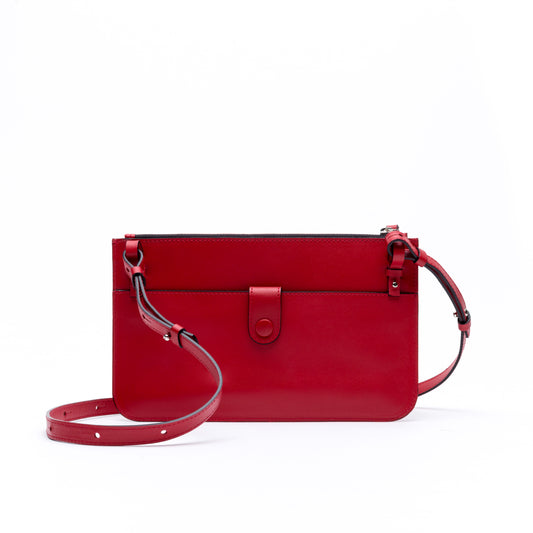 Brooklyn- Red Leather with Black Trim