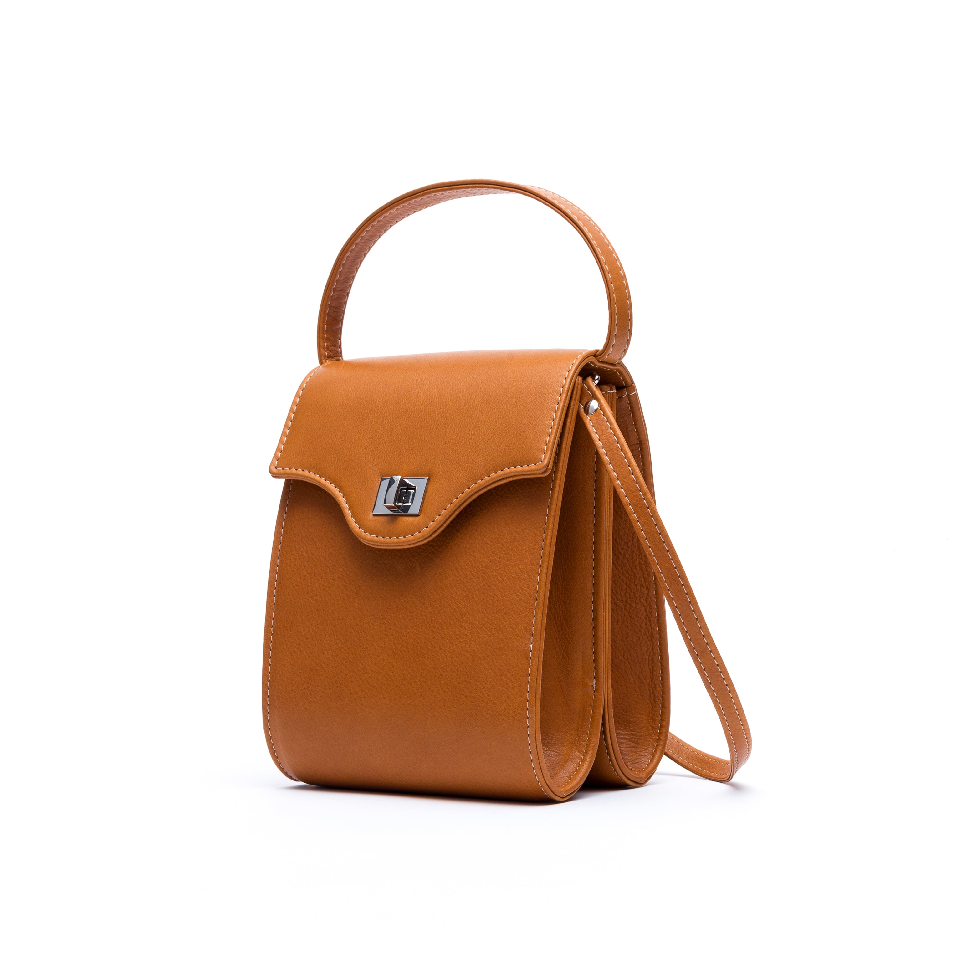 Camel leather handbag online