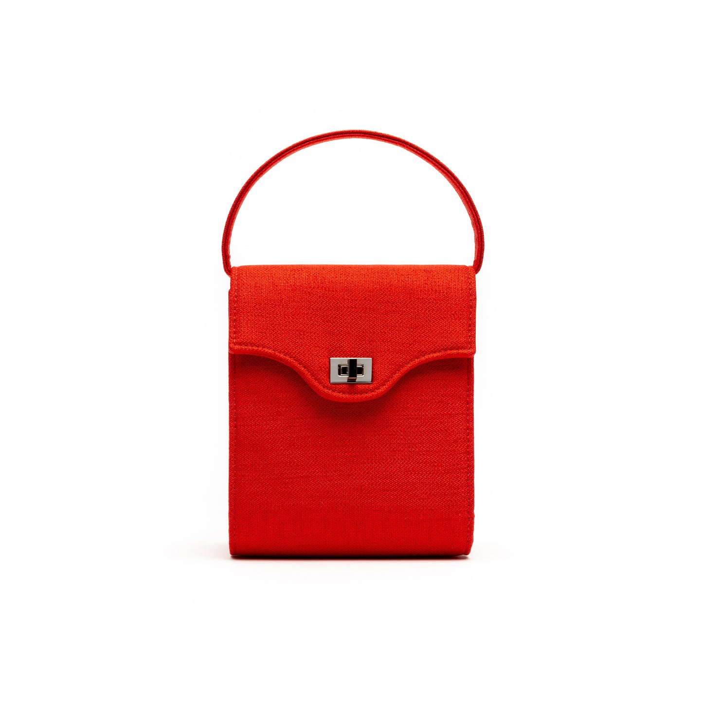 Cucci- Red Woven Fabric Bag