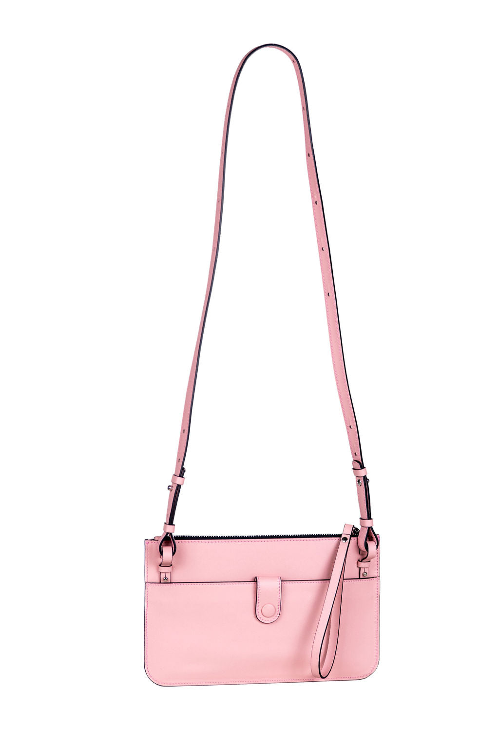 Brooklyn- Pink Leather with Black Trim