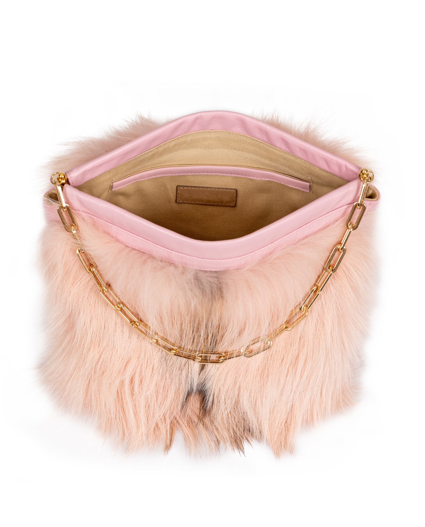 Paulita- Dyed Pink Fox Bag