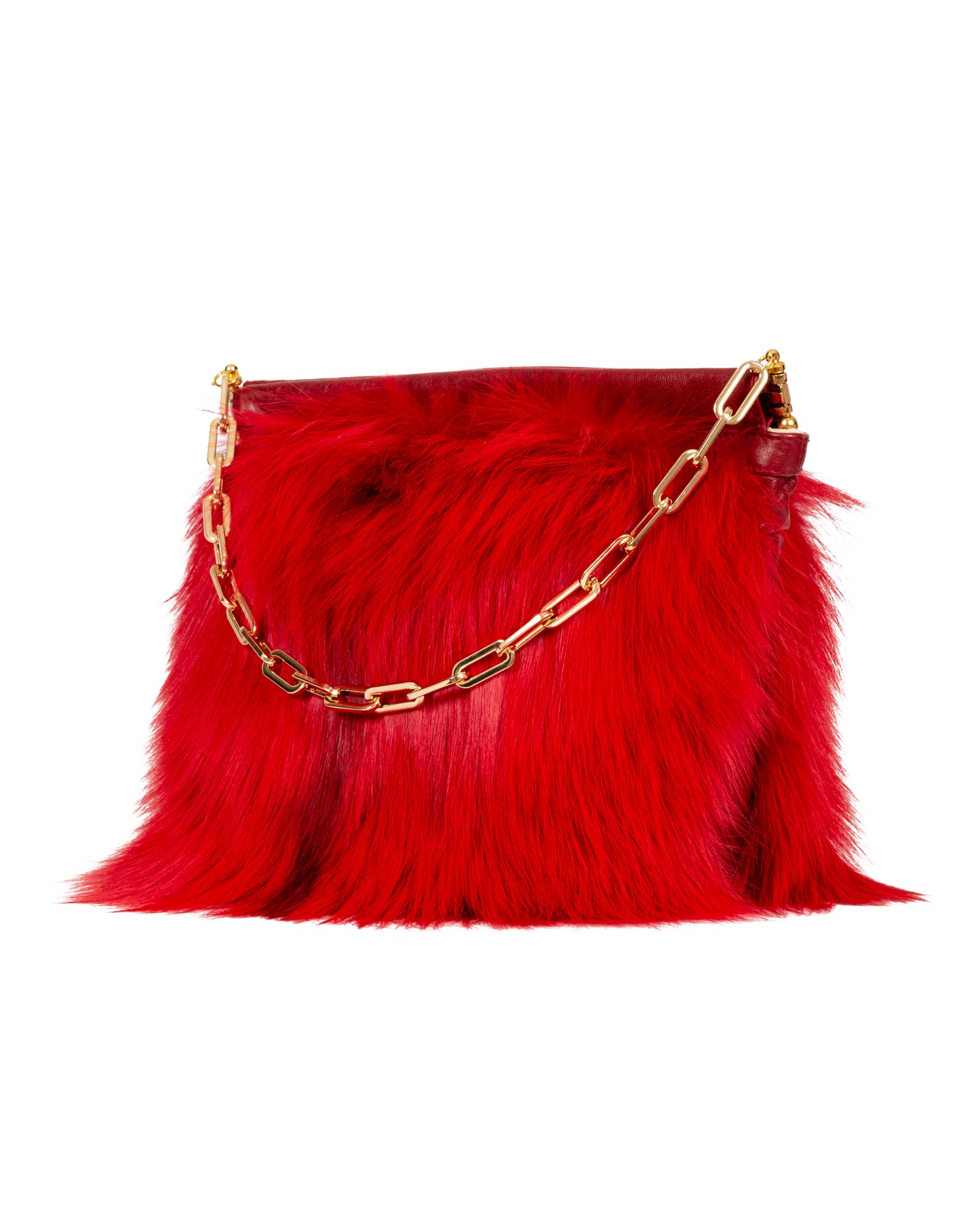 Paulita- Dyed Red Fox Bag