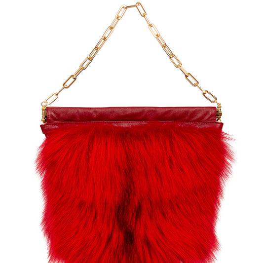 Paulita- Dyed Red Fox Bag